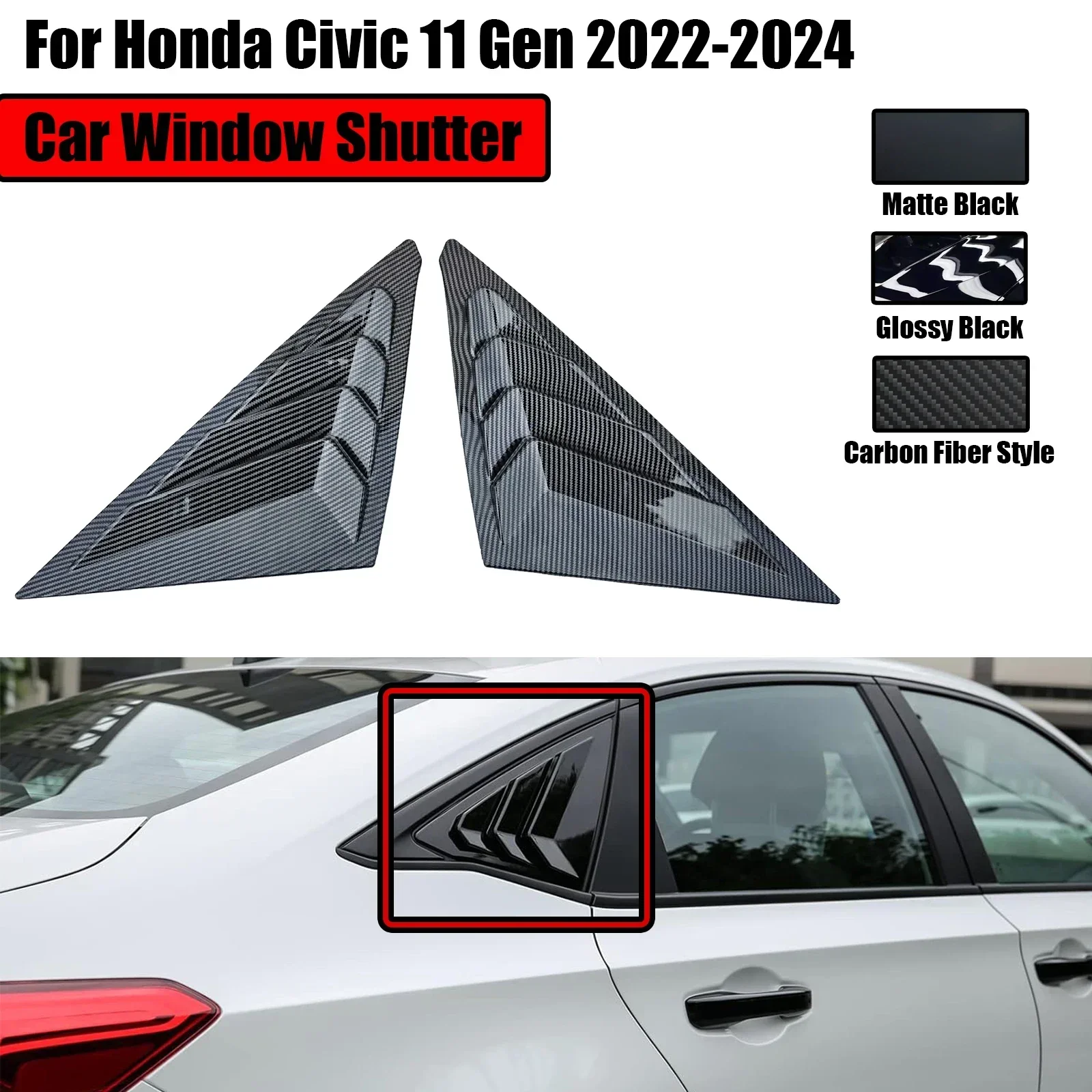 Автомобильные задние боковые накладки на окна для Honda Civic 11-го поколения седан 2022-2024 гоночные стильные треугольные шторы
Автомобильные задние боковые накладки на окна для Honda Civic 11-го поколения седан 2022-2024 гоночные стильные треугольные шторы