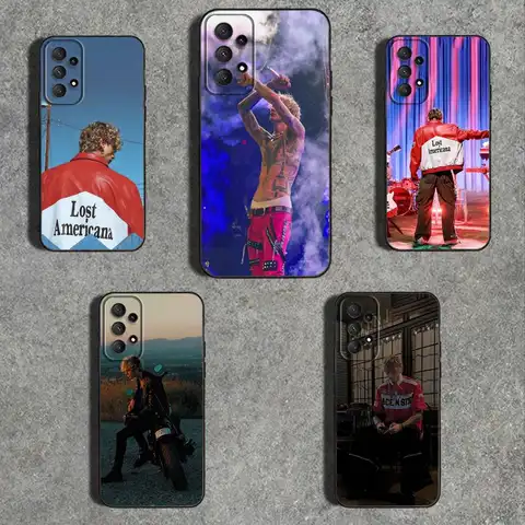 MGK L-LOST A-AMERICANA Phone Case For Samsung Galaxy A73,31,32,72,41,53,52,71,22,5G,Note,J7,8,9 Soft Black Cover