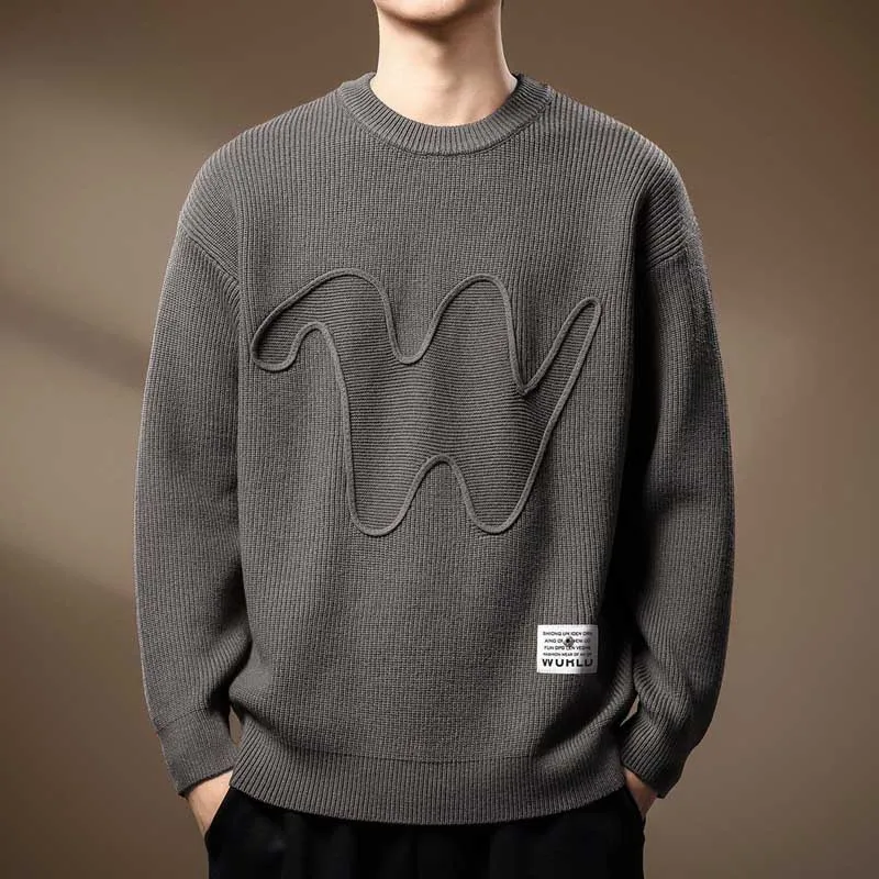 Jacquard Round Neck Sweater for Men, All Match Autumn New Item, Loose Plus Size Casual Interior, Red Fashion Knit Sweater
Jacquard Round Neck Sweater for Men, All Match Autumn New Item, Loose Plus Size Casual Interior, Red Fashion Knit Sweater