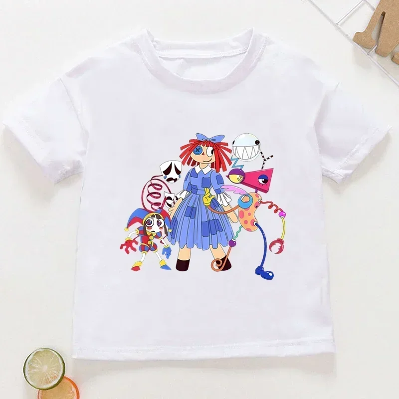 Kawaii Vests Waistcoats The Amazing Digital Circus Print Tshirt Girls Summer Tops Baby Boys Clothes Cartoon Children Tees
Kawaii Vests Waistcoats The Amazing Digital Circus Print Tshirt Girls Summer Tops Baby Boys Clothes Cartoon Children Tees
