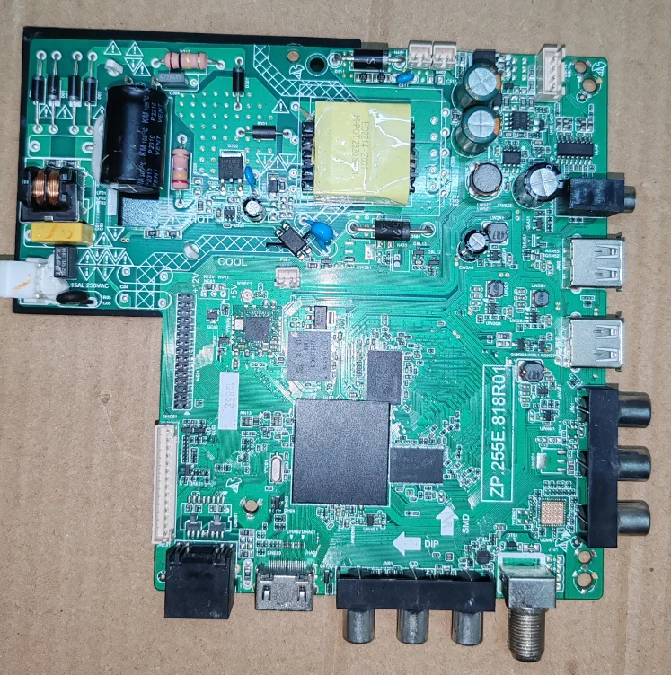 ZP.255E.818R01 WiFi network three in one TV motherboard, tested well, physical photo for 35--62v600ma 25w
ZP.255E.818R01 WiFi network three in one TV motherboard, tested well, physical photo for 35--62v600ma 25w