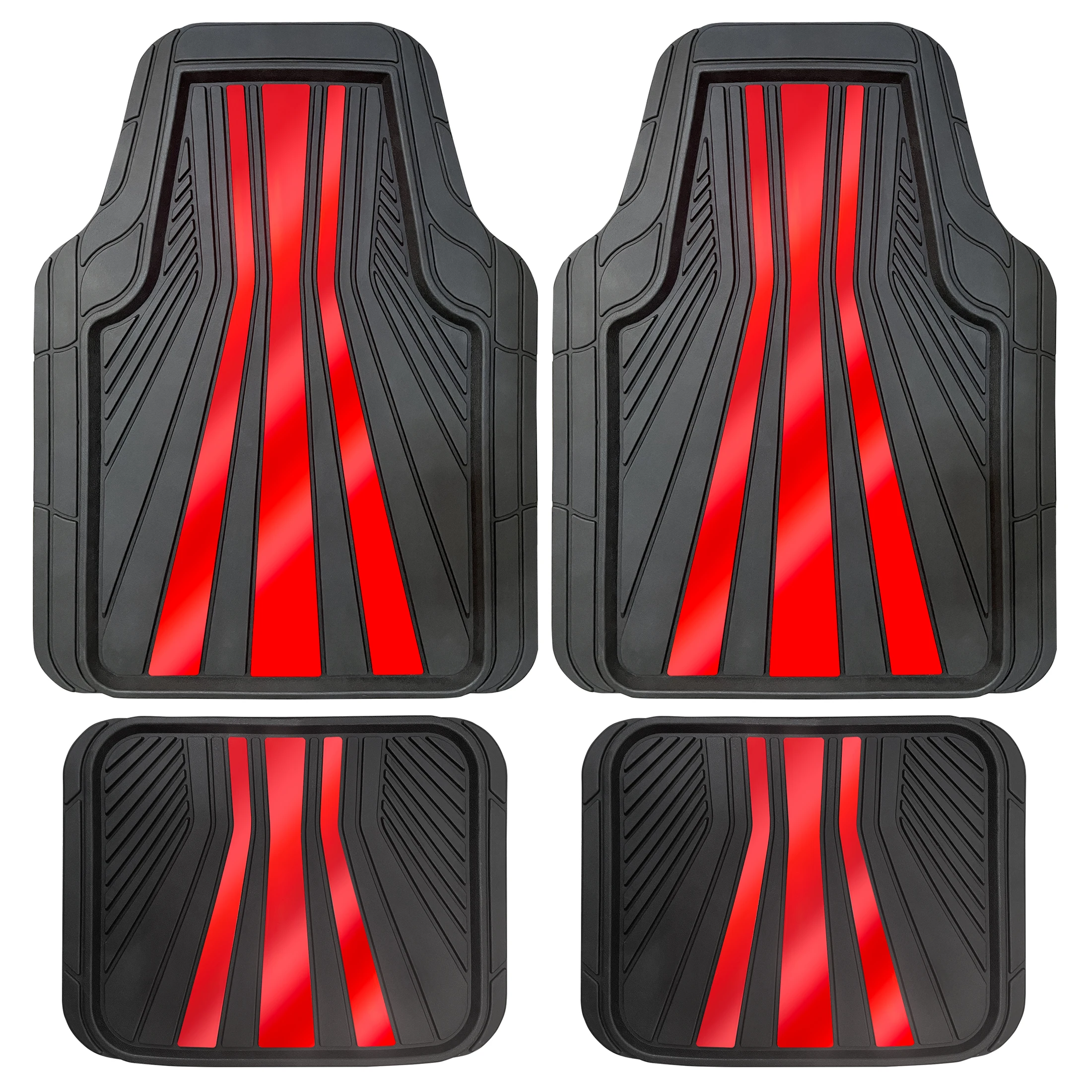4-Piece Black & Red All-Weather Rubber Floor Mat Set – Heavy Duty Universal Trim-to-Fit Car, Suv & Truck Mats
4-Piece Black & Red All-Weather Rubber Floor Mat Set – Heavy Duty Universal Trim-to-Fit Car, Suv & Truck Mats