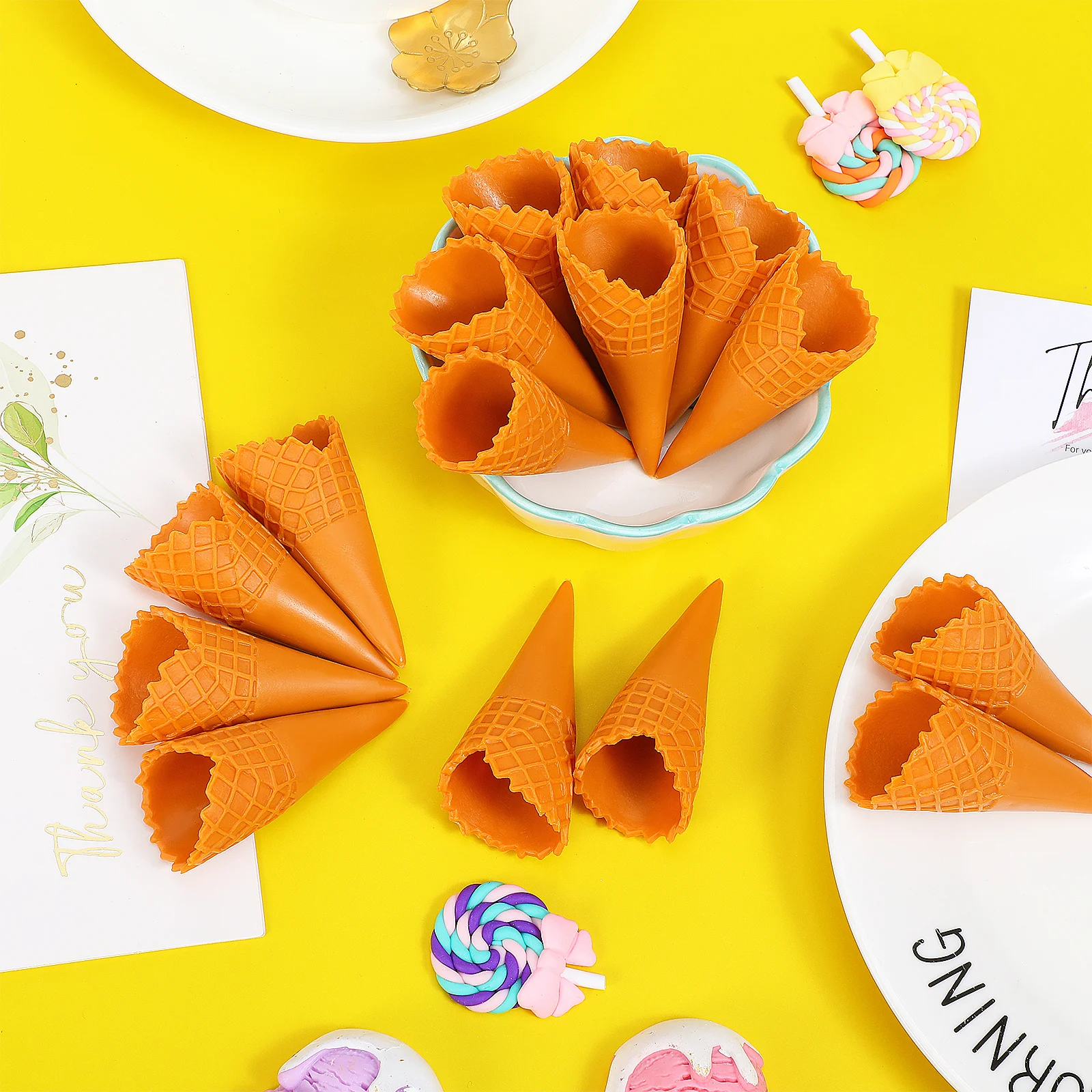 15pcs Simulation Ice Cream Cone Charms Mini Empty Diy Crafts Supply For Phone Case Decor Hair Clip Charm Jewelry Making
15pcs Simulation Ice Cream Cone Charms Mini Empty Diy Crafts Supply For Phone Case Decor Hair Clip Charm Jewelry Making