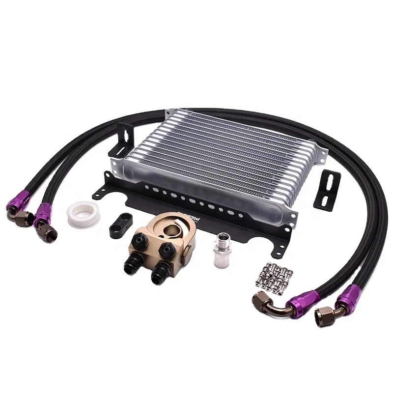Car Engine Oil Cooler Kit Universal AN10 15 Row Thermostat Oil Cooler Kit With Sandwich Adapter + Oil Lines Kit
Car Engine Oil Cooler Kit Universal AN10 15 Row Thermostat Oil Cooler Kit With Sandwich Adapter + Oil Lines Kit