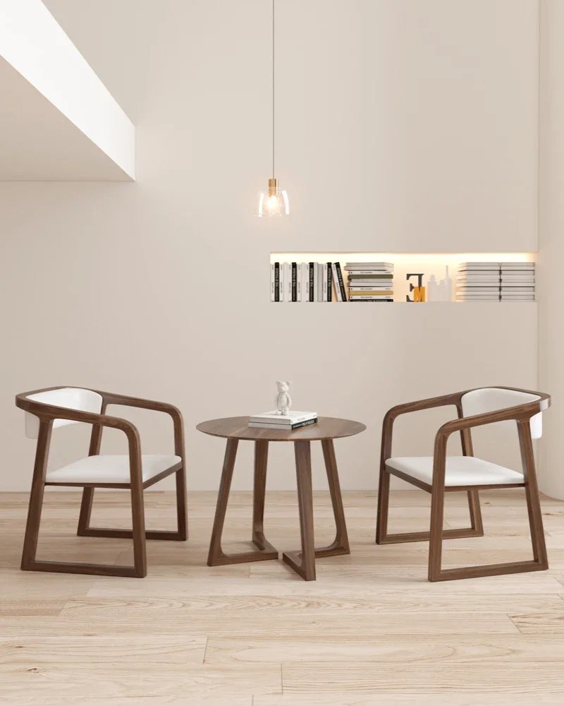 Nordic solid wood dining chair fabric leather retro leisure simple chair Hotel home coffee shop backrest armrest chair
Nordic solid wood dining chair fabric leather retro leisure simple chair Hotel home coffee shop backrest armrest chair