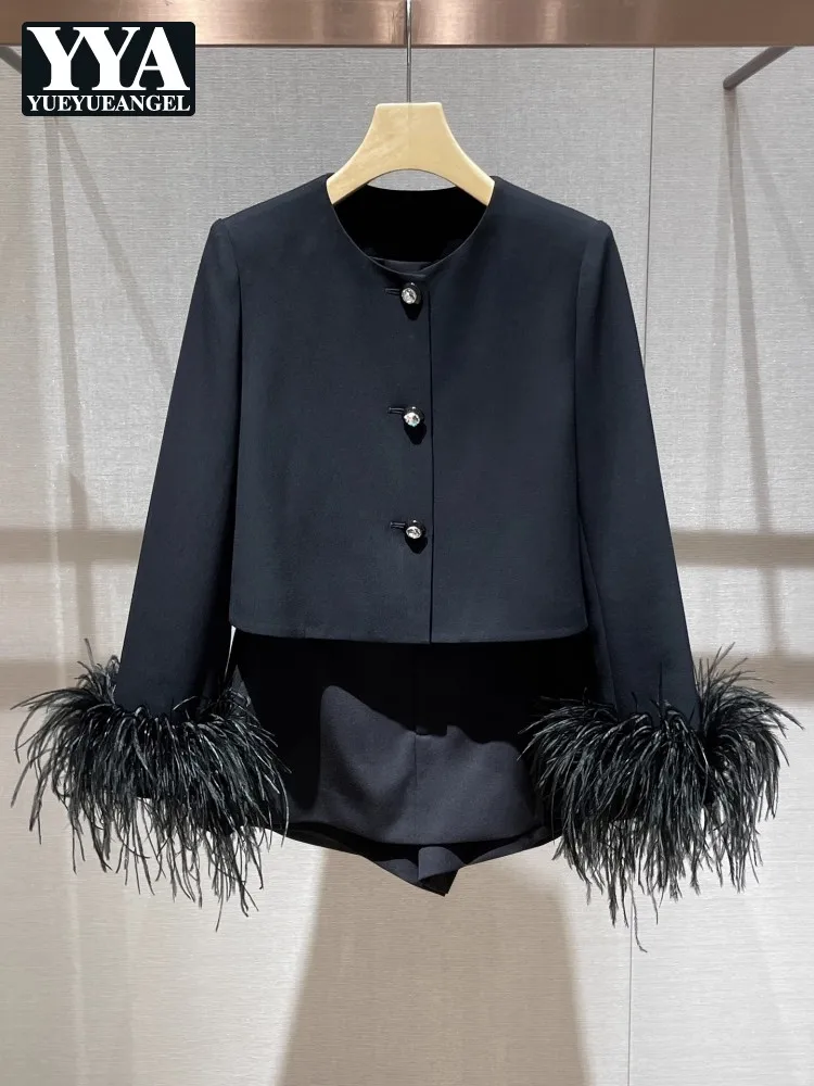 Feather Sleeve Lady Party Short Jacket Sets O-Neck Jackets Two Piece Set Long Sleeve Top Above Knee Mini Shorts Skirt Outfits
Feather Sleeve Lady Party Short Jacket Sets O-Neck Jackets Two Piece Set Long Sleeve Top Above Knee Mini Shorts Skirt Outfits