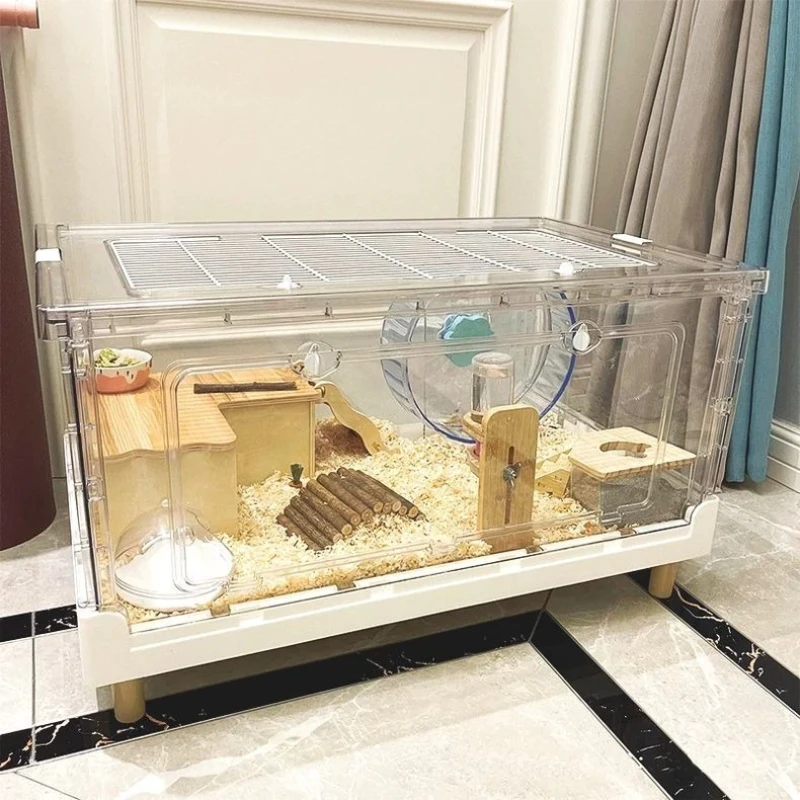 Folding Hamster Cage Large Space Breathable Golden Hamsters Breeding Cages Transparent Chew Proof Hamster House Small Pet Hutch
Folding Hamster Cage Large Space Breathable Golden Hamsters Breeding Cages Transparent Chew Proof Hamster House Small Pet Hutch