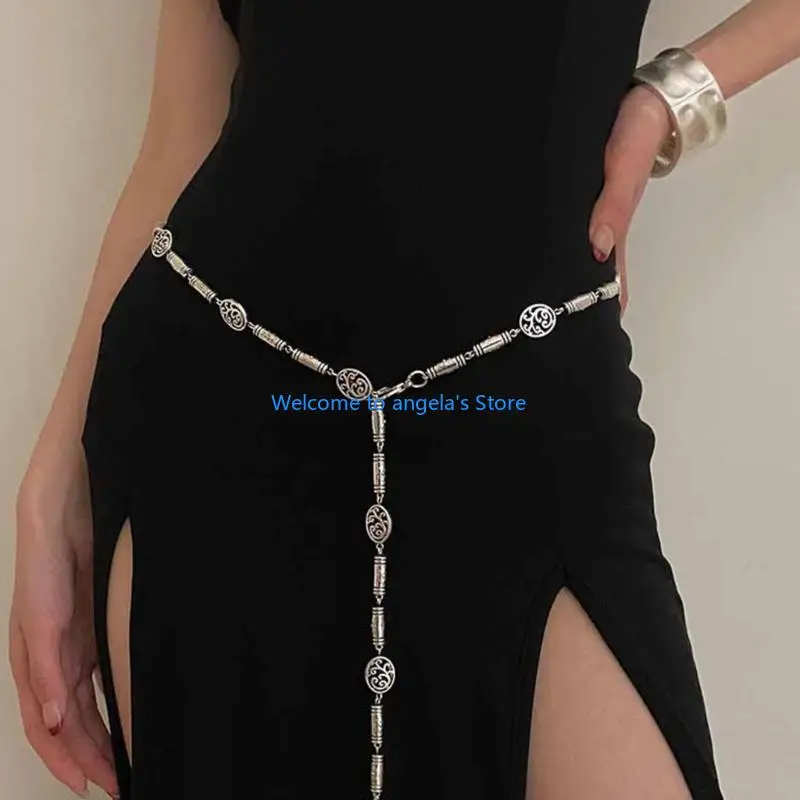 X4YC Delicate Woman Banquets Dress Waist Belt Ethnic Pattern Waist Chain for Girls
X4YC Delicate Woman Banquets Dress Waist Belt Ethnic Pattern Waist Chain for Girls