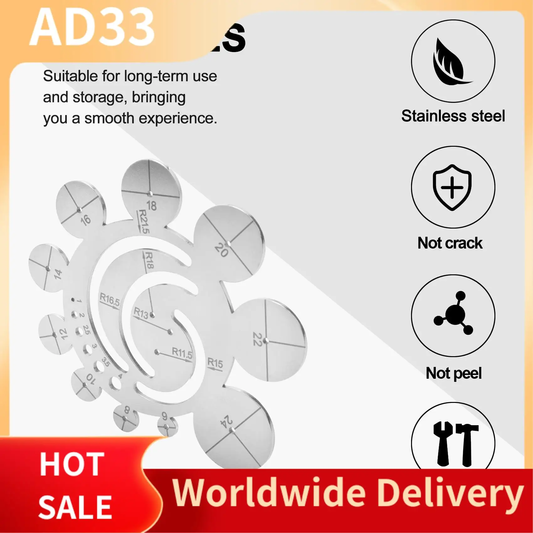 Lightweight Set Of 2 Round Leather Cutting Tools Metal Corner Cutting Ruler Circle Ruler Circle Leather Punch Leather Templates
Lightweight Set Of 2 Round Leather Cutting Tools Metal Corner Cutting Ruler Circle Ruler Circle Leather Punch Leather Templates