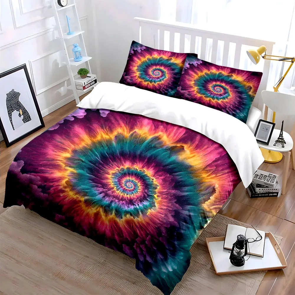 Psychedelic Spiral Art Set Design kid's and adults' bedroom decor, Exquisite three-piece bedding set gift
Psychedelic Spiral Art Set Design kid's and adults' bedroom decor, Exquisite three-piece bedding set gift