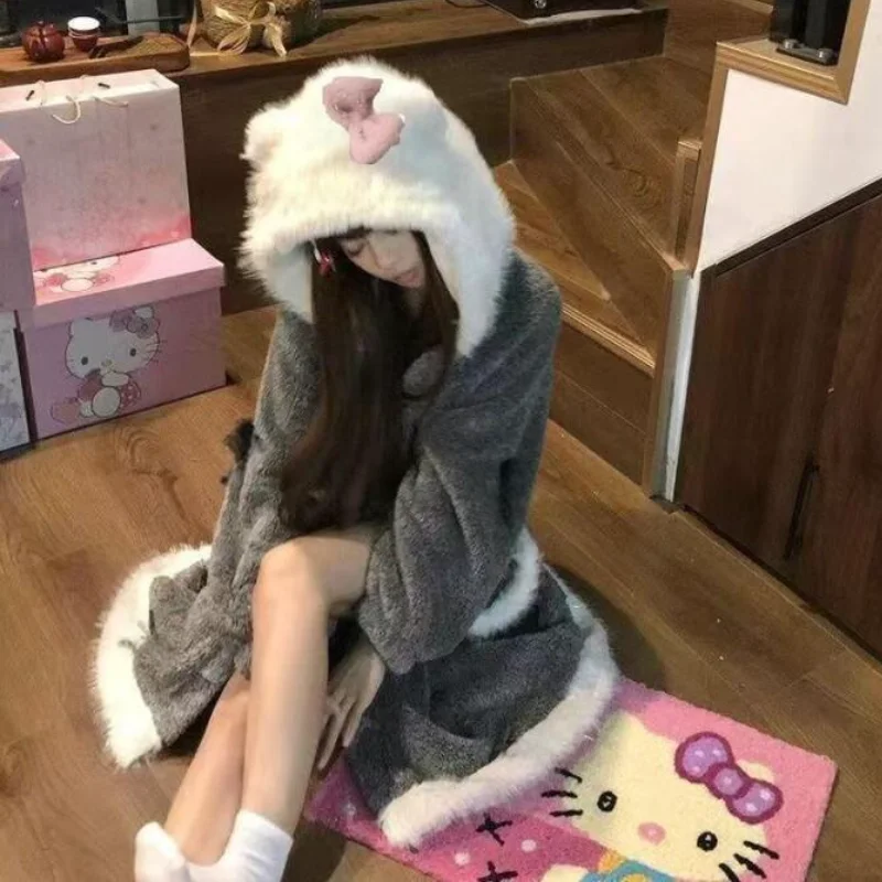 Пижама Sanrio Hello Kitty для женщин, халат из кораллового флиса, для пар и студентов, утолщенный, с длинными рукавами, на весну, осень, зиму
Пижама Sanrio Hello Kitty для женщин, халат из кораллового флиса, для пар и студентов, утолщенный, с длинными рукавами, на весну, осень, зиму