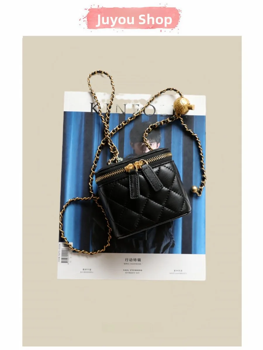 Leather Box Bag Briti Sle Golden Ball Rhombus Chain Women's oulder Crossbody Bag Soft Polyester Zipper Closure
Leather Box Bag Briti Sle Golden Ball Rhombus Chain Women's oulder Crossbody Bag Soft Polyester Zipper Closure