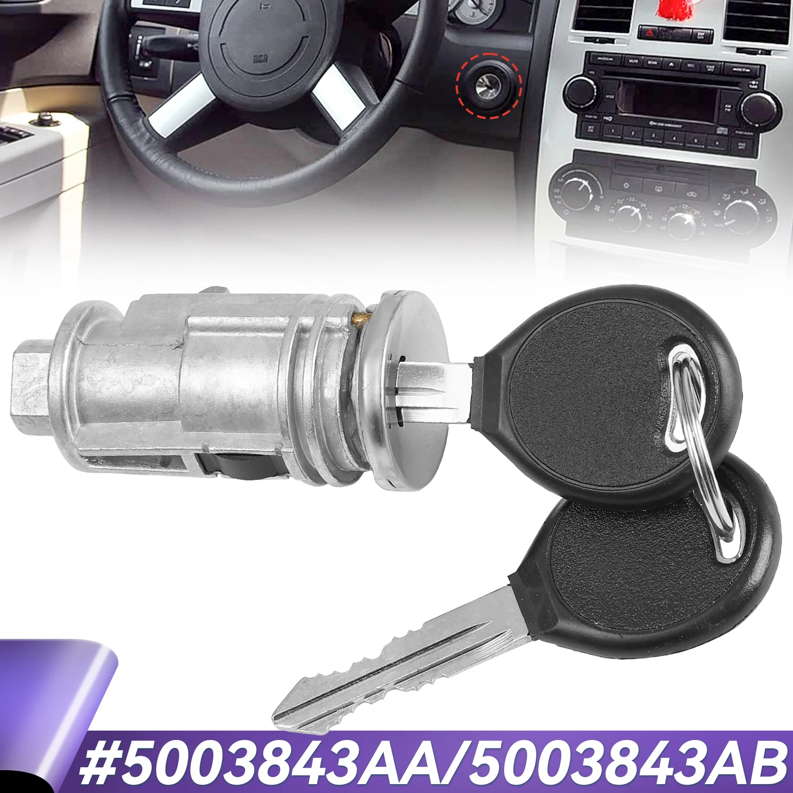 5003843AB 703719 5003843AA Переключатель цилиндра замка зажигания с 2 ключами для Chrysler 300 Dodge Caravan Jeep Cherokee Plymouth Breeze
5003843AB 703719 5003843AA Переключатель цилиндра замка зажигания с 2 ключами для Chrysler 300 Dodge Caravan Jeep Cherokee Plymouth Breeze