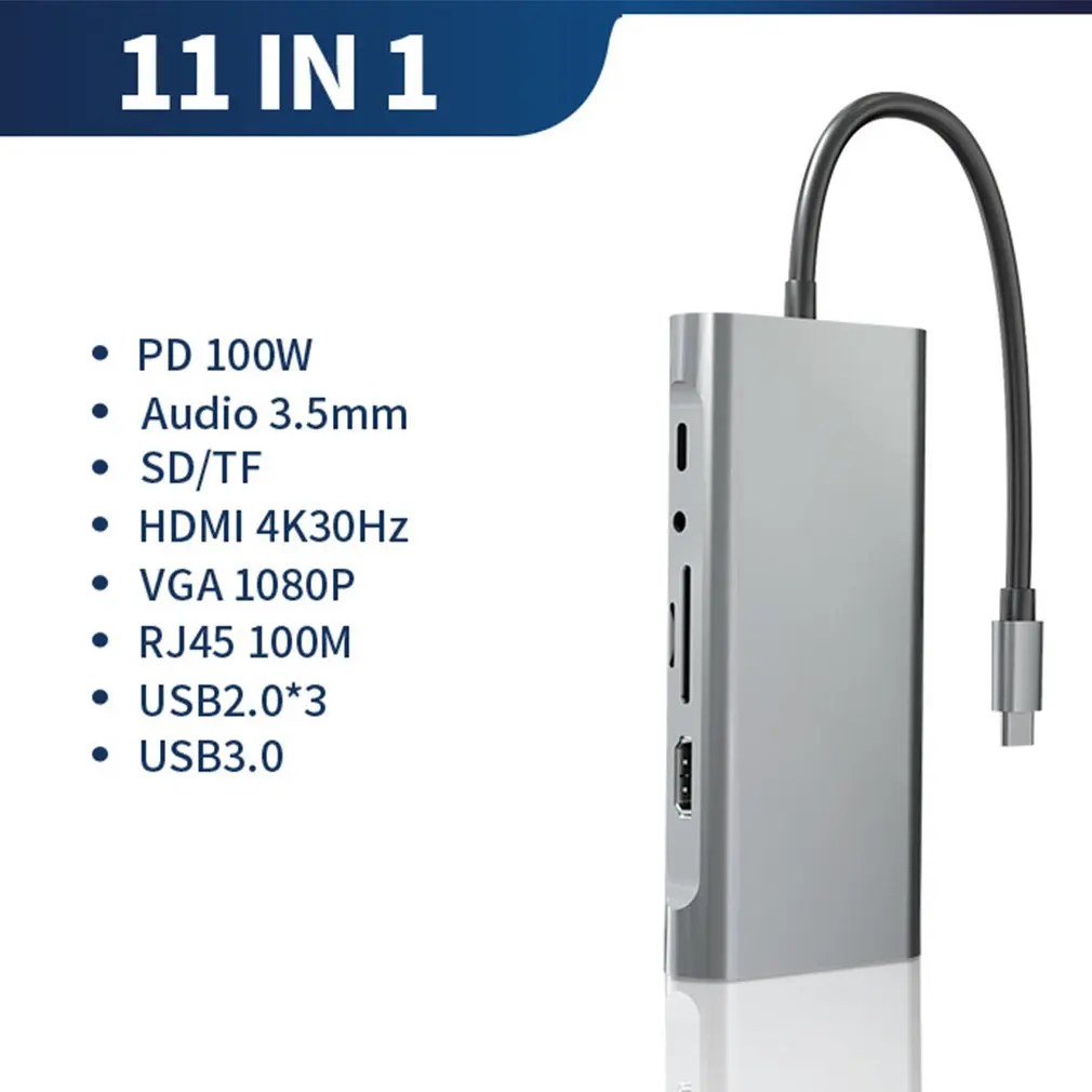 11 в 1 USB Тип C концентратор RJ45 Lan 4K HDMI-совместимый VGA SD TF USB 3,0 2,0 PD док-станция для MacBook iPad Samsung S21 Dex мышь U диск
11 в 1 USB Тип C концентратор RJ45 Lan 4K HDMI-совместимый VGA SD TF USB 3,0 2,0 PD док-станция для MacBook iPad Samsung S21 Dex мышь U диск