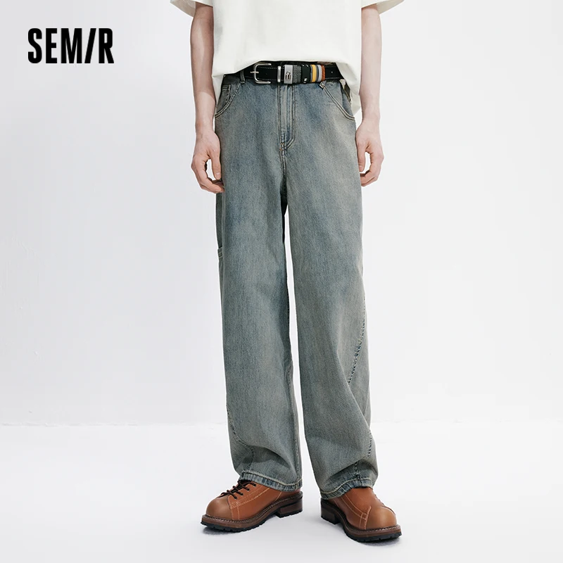 Мужские джинсы Semir: винтажные, из хлопка, рабочие, слегка свободные, прямого кроя, модные, крутые, летняя коллекция 2026, повседневные, стильные
Мужские джинсы Semir: винтажные, из хлопка, рабочие, слегка свободные, прямого кроя, модные, крутые, летняя коллекция 2026, повседневные, стильные