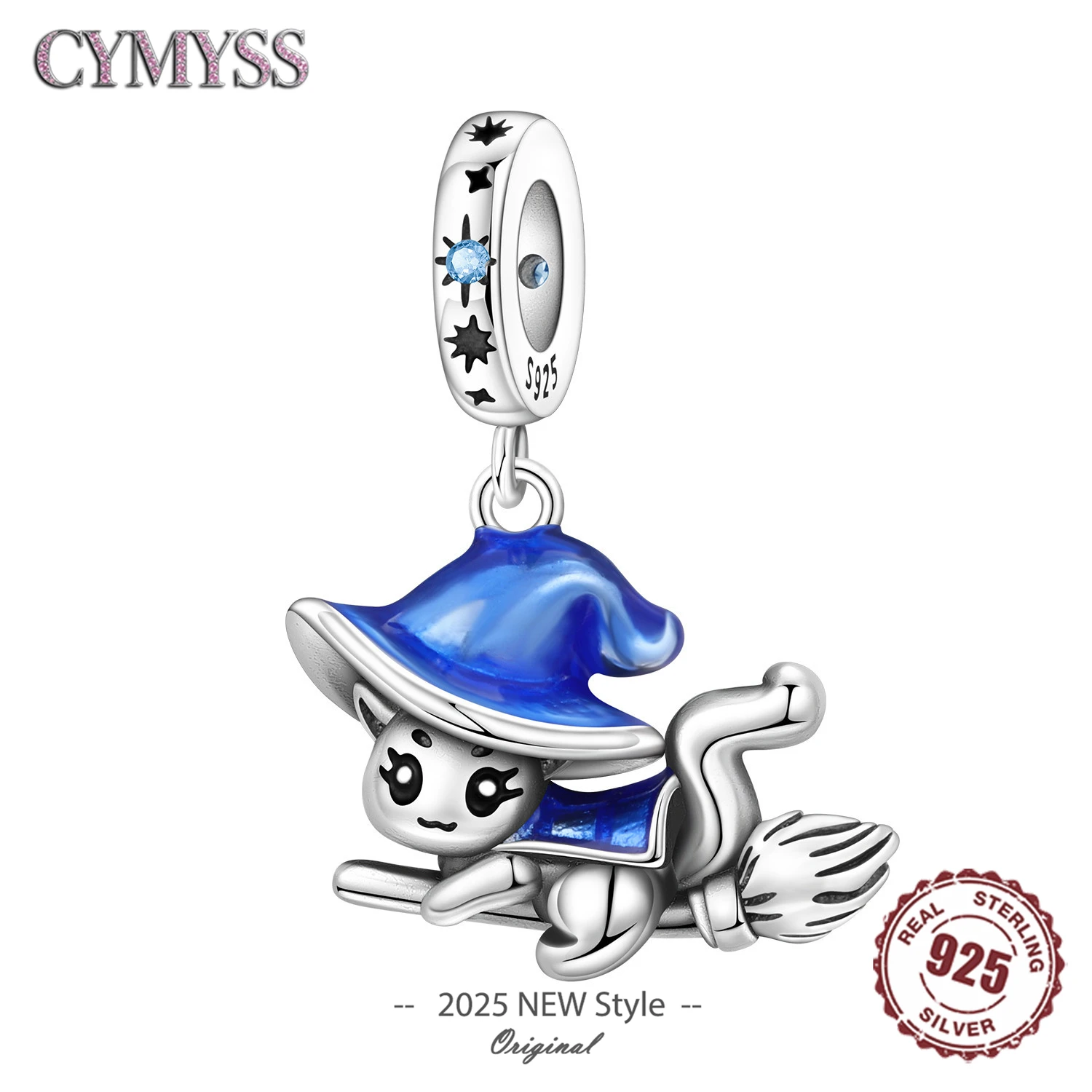 Halloween S925 Sterling Silver Magic Cat Riding Broom Pendant Beads Fit Bracelets Necklace DIY Party Gifts Jewelry Accessory
Halloween S925 Sterling Silver Magic Cat Riding Broom Pendant Beads Fit Bracelets Necklace DIY Party Gifts Jewelry Accessory
