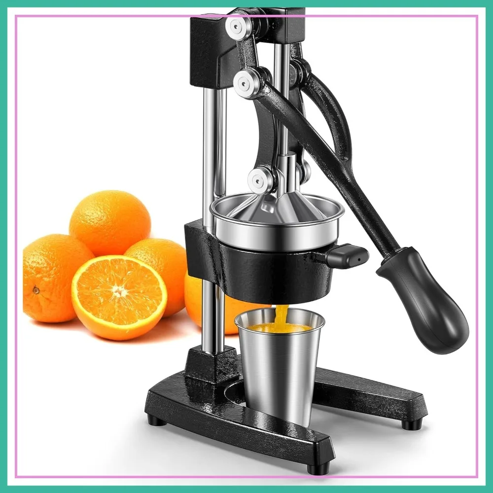 Professional Cast Iron Manual Juicer, Heavy Duty Citrus Press with Stainless Steel Strainer, Easy-to-Clean Hand Squeezer for Orange, Lemon, Lime and Grapefruit
Professional Cast Iron Manual Juicer, Heavy Duty Citrus Press with Stainless Steel Strainer, Easy-to-Clean Hand Squeezer for Orange, Lemon, Lime and Grapefruit