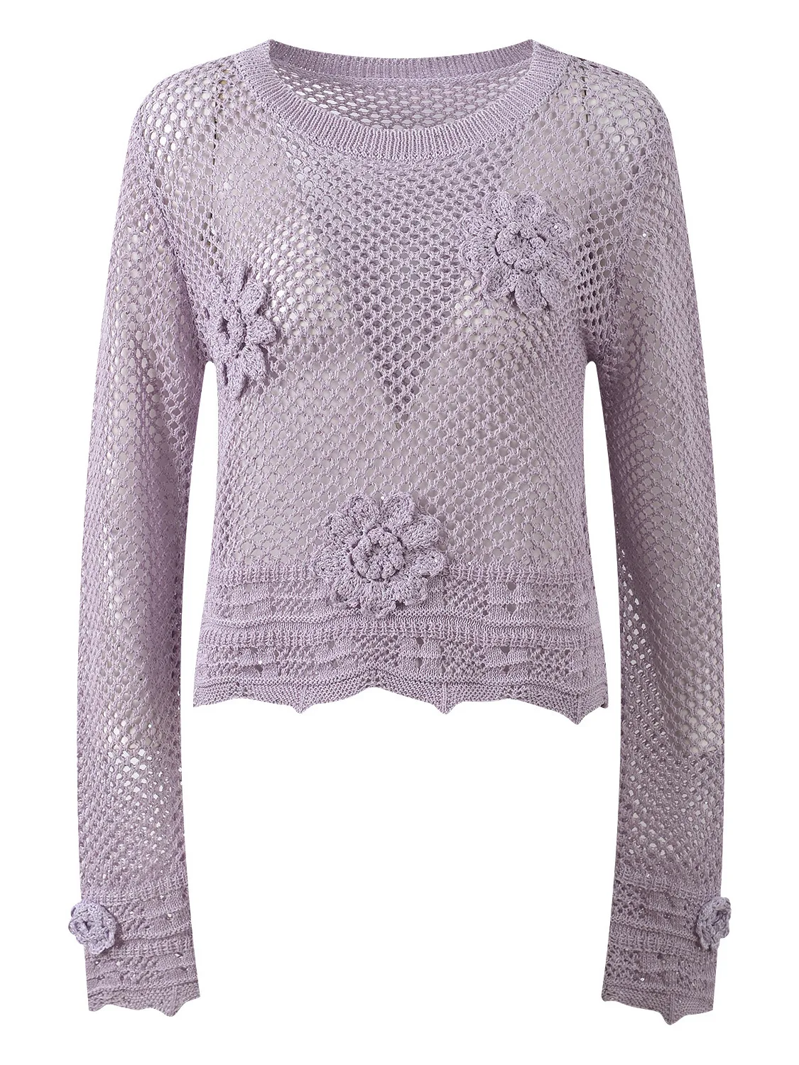 Sweet Handmade Crochet Hollow out Fashionable Short Sleeve Long Knitted Sweater Casual Loose Style Women's Online Exclu...
Sweet Handmade Crochet Hollow out Fashionable Short Sleeve Long Knitted Sweater Casual Loose Style Women's Online Exclu...