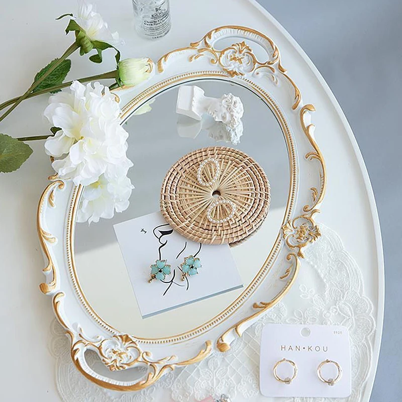 Retro Tray Plastic Mirror Decoration Europe Style Wedding Party Dessert Cupcake Stand Tray Jewelry Storage Tray Photography Prop
Retro Tray Plastic Mirror Decoration Europe Style Wedding Party Dessert Cupcake Stand Tray Jewelry Storage Tray Photography Prop