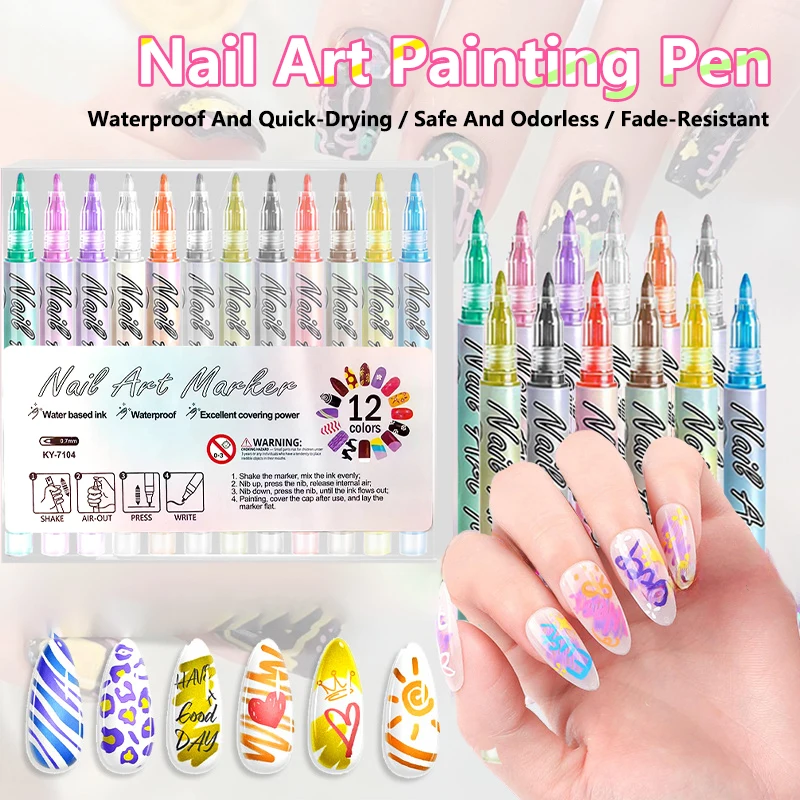 12 цветов 3D-ручки для дизайна ногтей Ручка для нанесения граффити с наконечником для ногтей Кисть для рисования лайнера для Гвоздь своими руками Искусство красоты украшает Маникюрные инструменты
12 цветов 3D-ручки для дизайна ногтей Ручка для нанесения граффити с наконечником для ногтей Кисть для рисования лайнера для Гвоздь своими руками Искусство красоты украшает Маникюрные инструменты