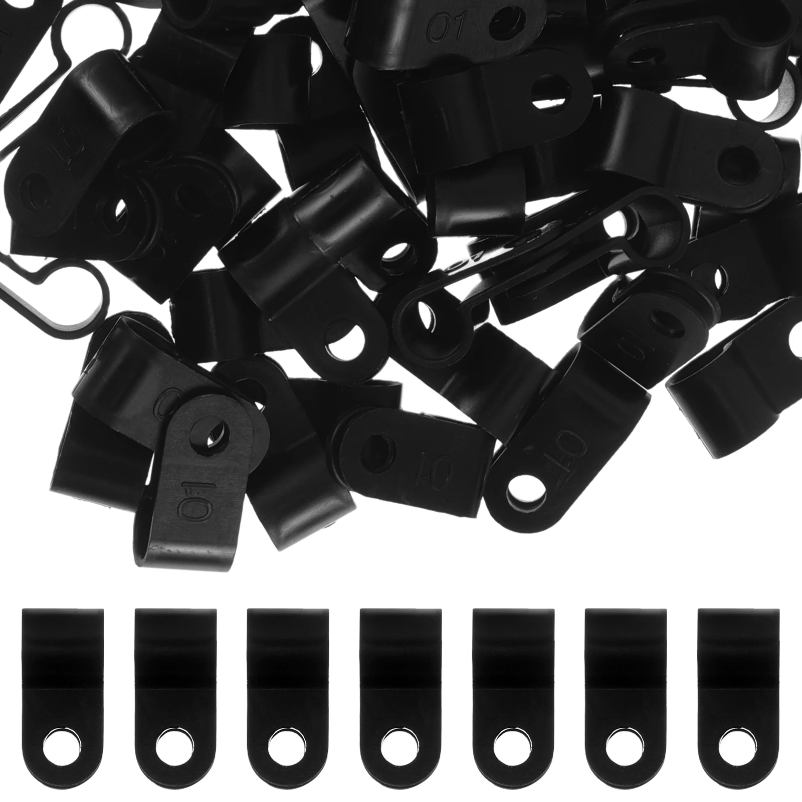 100pcs R-type Cord Clips For Wires On Wall Clamps Black Nylon Wire Buckles for Wall Mounting Cable Management Fasteners Hardware
100pcs R-type Cord Clips For Wires On Wall Clamps Black Nylon Wire Buckles for Wall Mounting Cable Management Fasteners Hardware