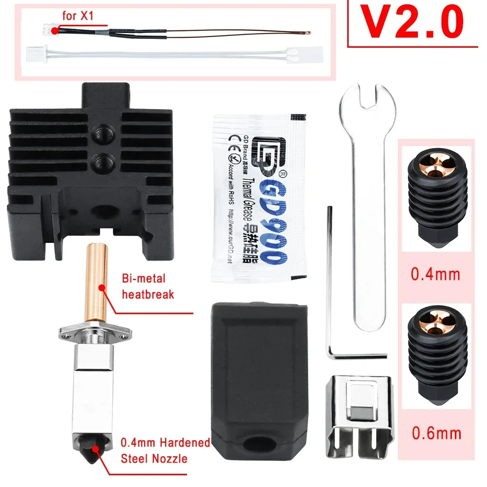 Для бамбукового лабораторного Hotend, Модернизированная насадка Hotend 4, 5 °C, насадка из закаленной стали для бамбукового лаборатории x1c Hotend P1P, покрытая медь
Для бамбукового лабораторного Hotend, Модернизированная насадка Hotend 4, 5 °C, насадка из закаленной стали для бамбукового лаборатории x1c Hotend P1P, покрытая медь