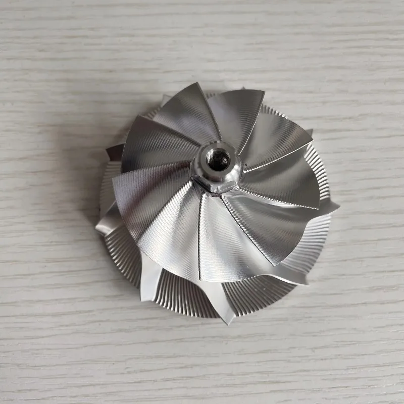TD05 Forward 64.40/86.00mm 9+0 Blades Point Milling Turbocharger Milling/aluminum 2618/billet Compressor Wheel
TD05 Forward 64.40/86.00mm 9+0 Blades Point Milling Turbocharger Milling/aluminum 2618/billet Compressor Wheel