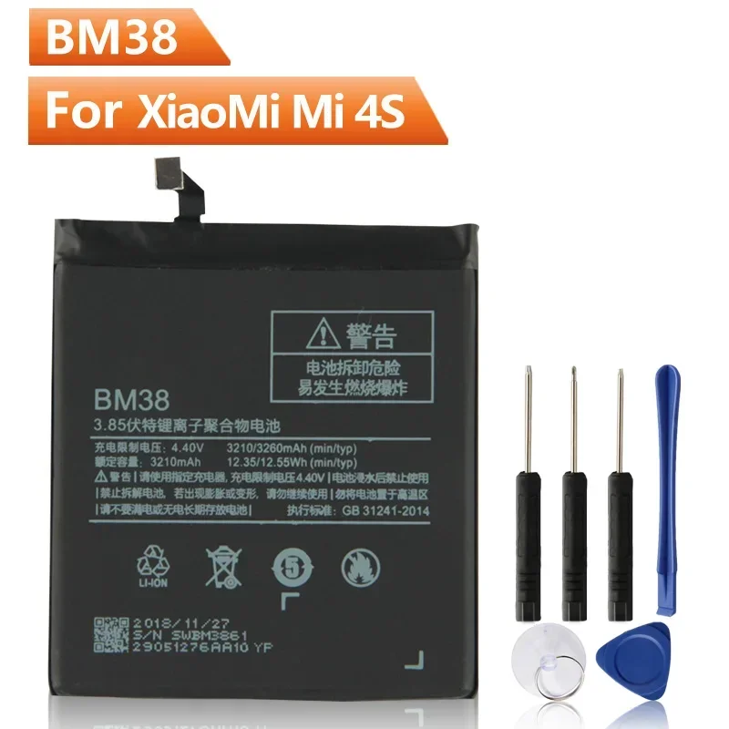 2024 года, новая сменная батарея для телефона BM38 для Xiaomi Mi 4S Mi4s BM38, аккумуляторная батарея 3260 мАч
2024 года, новая сменная батарея для телефона BM38 для Xiaomi Mi 4S Mi4s BM38, аккумуляторная батарея 3260 мАч
