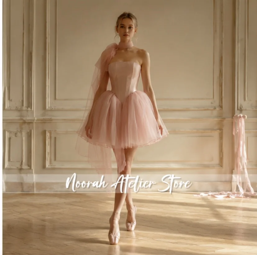 Light Pink Balletcore Mini Dress 2026 Strapless Satin Corset With Neck Choker And Sheer Shoulder Bow Prom Gown Customized
Light Pink Balletcore Mini Dress 2026 Strapless Satin Corset With Neck Choker And Sheer Shoulder Bow Prom Gown Customized