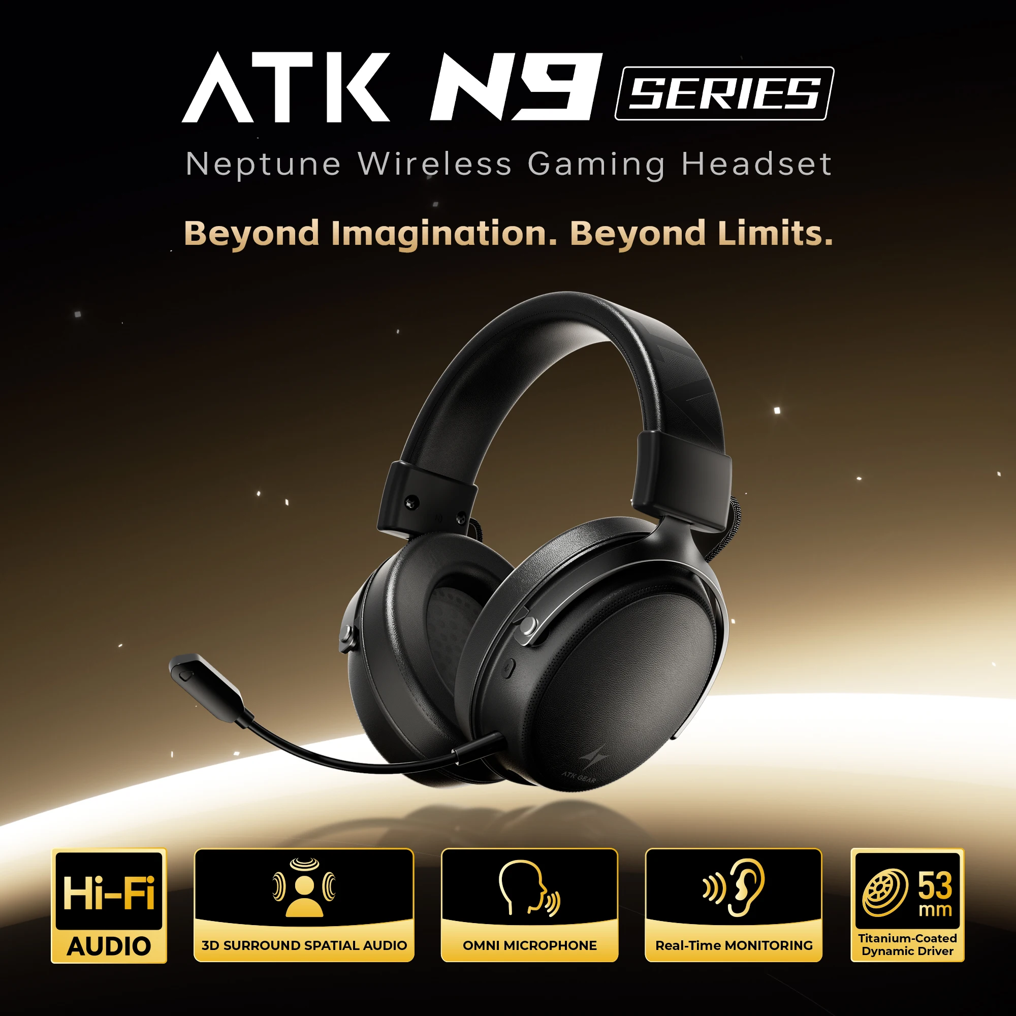 Игровая гарнитура ATK Neptune N9 Ultra для киберспорта, беспроводные Bluetooth-наушники с четырьмя режимами работы и микрофоном для ПК
Игровая гарнитура ATK Neptune N9 Ultra для киберспорта, беспроводные Bluetooth-наушники с четырьмя режимами работы и микрофоном для ПК
