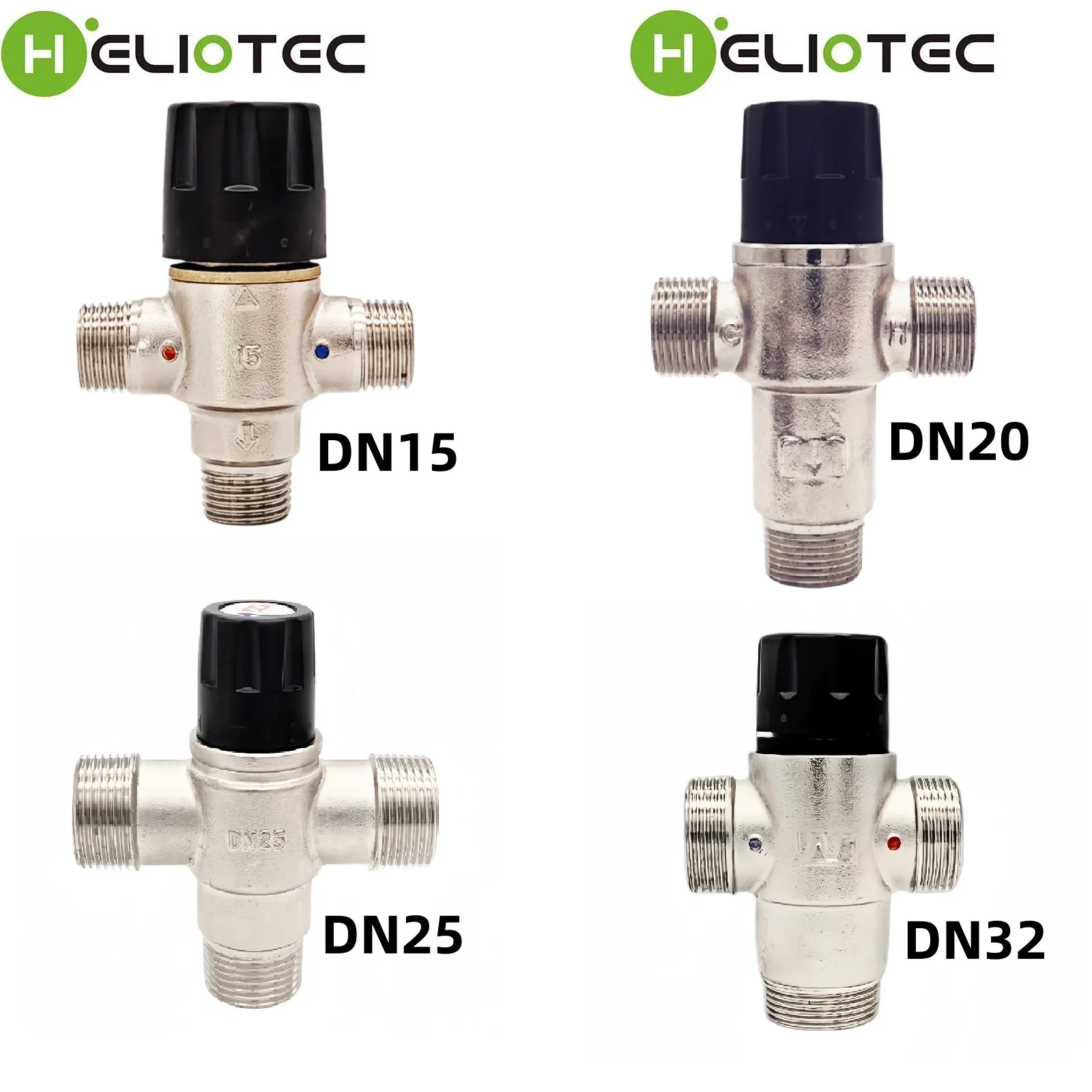 1/2" 3/4" 1" 11/4" Thermostatic Mixing Valve, Brass 3-Way Water Temperature Control Mixer Male Thread for WaterHeater or shower
1/2" 3/4" 1" 11/4" Thermostatic Mixing Valve, Brass 3-Way Water Temperature Control Mixer Male Thread for WaterHeater or shower