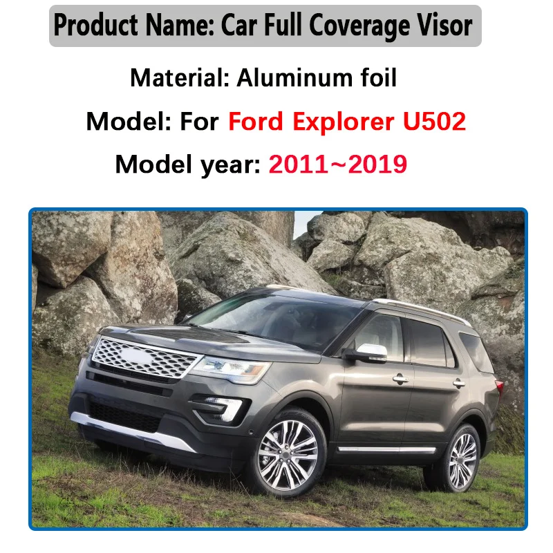 Солнцезащитный козырек для Ford Explorer 2016 U502 2011-2019, защита от УФ-излучения, отражающая шторка, снижение температуры, автомобильные аксессуары
Солнцезащитный козырек для Ford Explorer 2016 U502 2011-2019, защита от УФ-излучения, отражающая шторка, снижение температуры, автомобильные аксессуары
