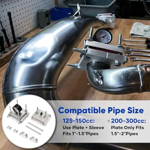 Exhaust Pipe Dent Repair Tool Kit With Pressure Gauge For 125-300Cc 2-Stroke Dirt Bikes – Plate And Sleeve Included
Exhaust Pipe Dent Repair Tool Kit With Pressure Gauge For 125-300Cc 2-Stroke Dirt Bikes – Plate And Sleeve Included