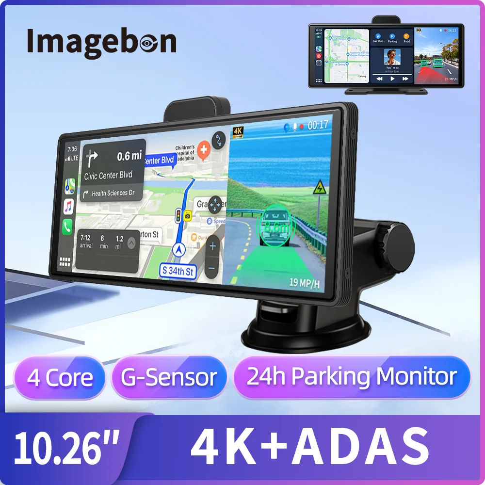 Imagebon 10.26" 4K ADAS Dashcam Wireless CarPlay & Android Auto Night Vision 24h Parking Monitoring
Imagebon 10.26" 4K ADAS Dashcam Wireless CarPlay & Android Auto Night Vision 24h Parking Monitoring