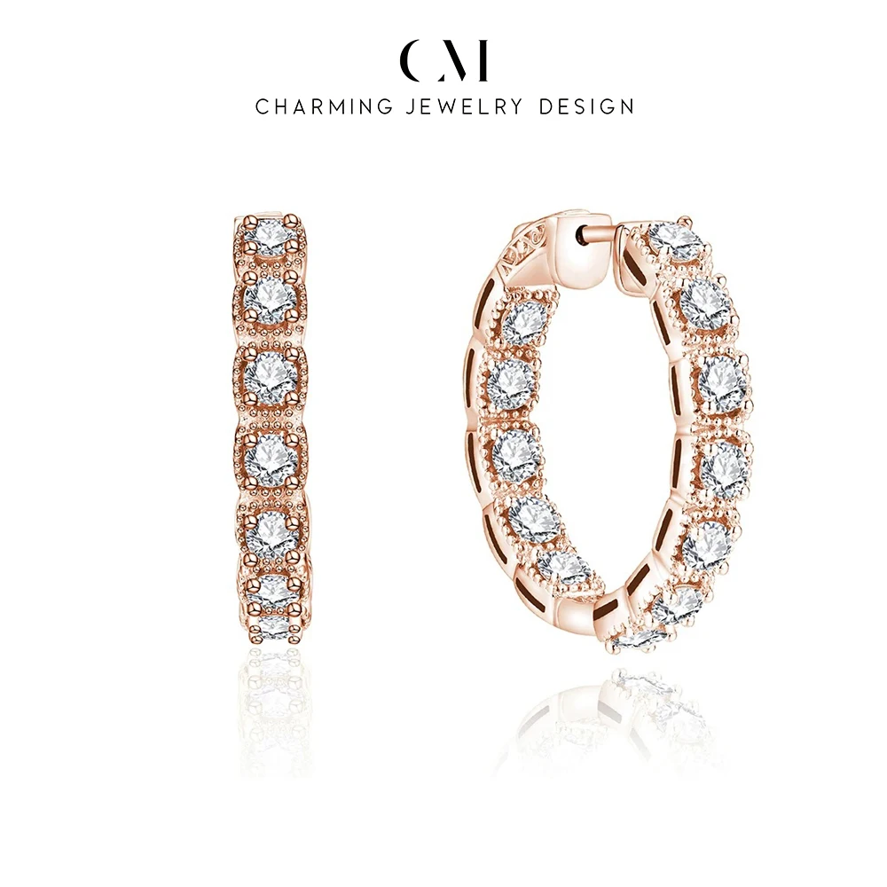 CHARMING 2024 All DVVS1 Moissanite Hoop Earrings Round Cut 3.5mm Stud Earrings for Women Pure 10K 14K 18k Gold Anniversary Gift
CHARMING 2024 All DVVS1 Moissanite Hoop Earrings Round Cut 3.5mm Stud Earrings for Women Pure 10K 14K 18k Gold Anniversary Gift
