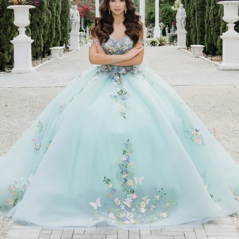 Мятно-зеленые блестящие платья принцессы Quinceanera с открытыми плечами и аппликацией с бантом и бусинами, тюлевой корсет, милое платье 16, бальное платье Vestidos 15
Мятно-зеленые блестящие платья принцессы Quinceanera с открытыми плечами и аппликацией с бантом и бусинами, тюлевой корсет, милое платье 16, бальное платье Vestidos 15