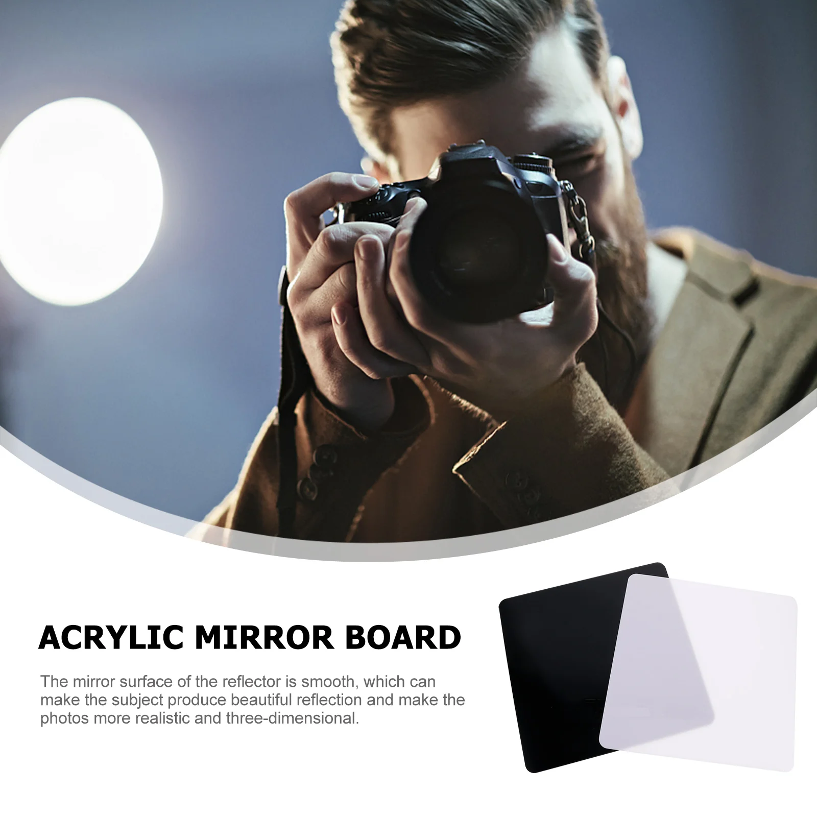 2Pcs Acrylic Reflection Board Jewelry Photography Props Mirror Surface Reflective Plate Black White Background
2Pcs Acrylic Reflection Board Jewelry Photography Props Mirror Surface Reflective Plate Black White Background