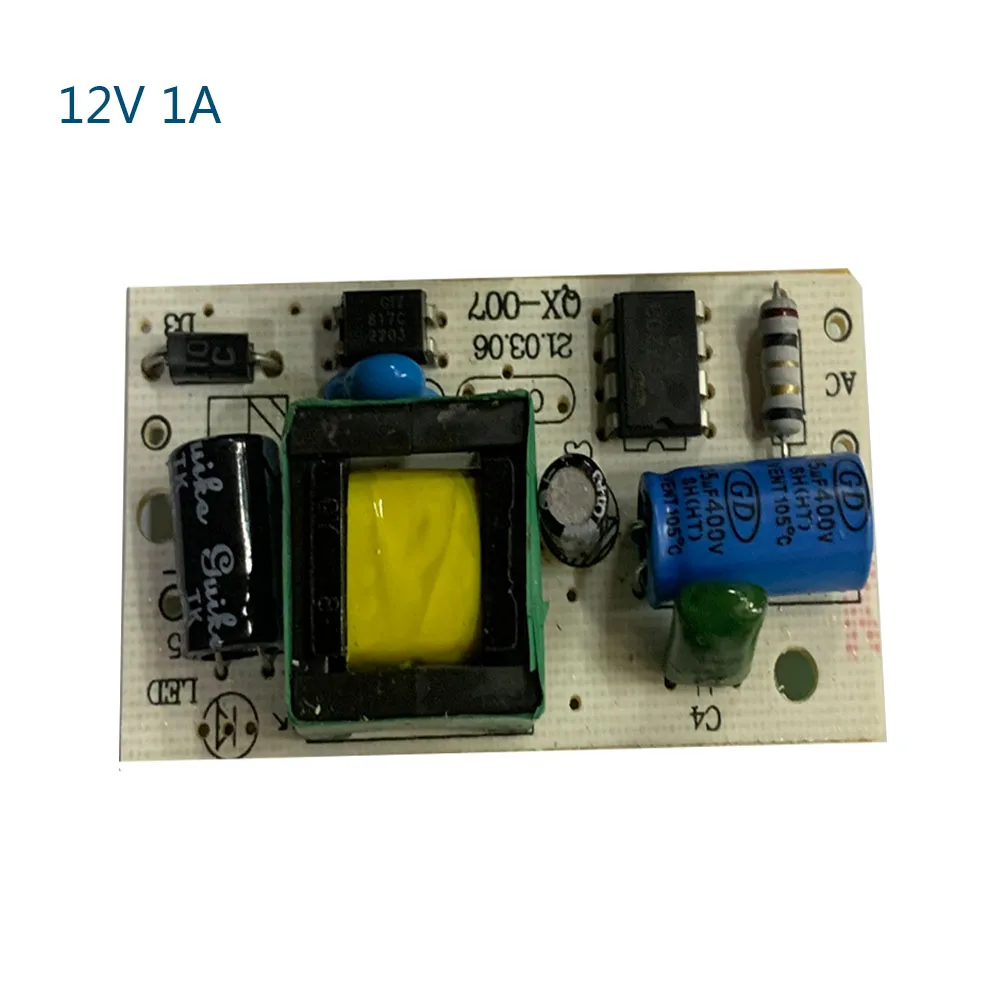 DC 12V 1A Switch Power Module AC-DC Power Supply Board AC100-240V to DC 12V Power Module with Short Circuit Protection
DC 12V 1A Switch Power Module AC-DC Power Supply Board AC100-240V to DC 12V Power Module with Short Circuit Protection