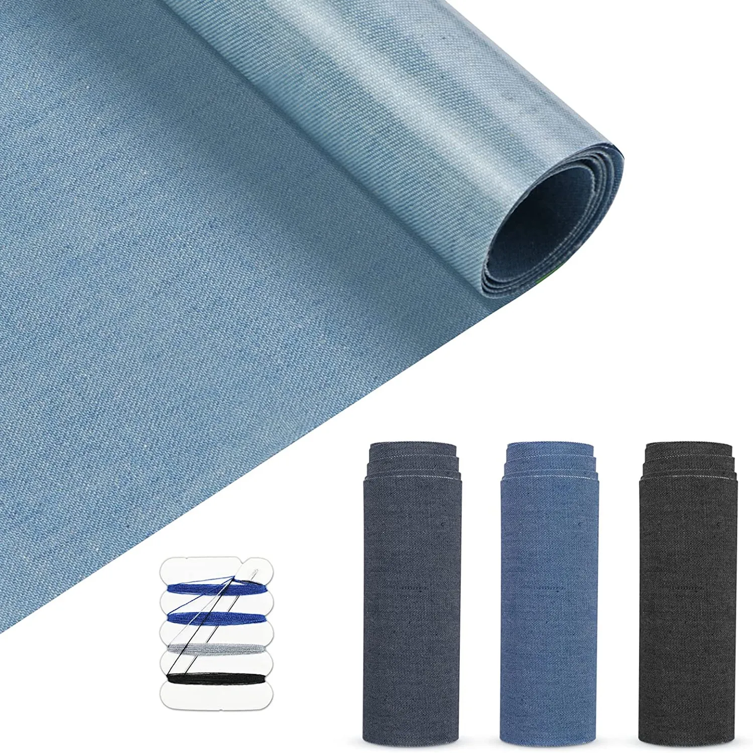 4 Roll 4"x20"/10x51cm Jeans Denim Patches Iron On Elbow Knee Patches DIY Repair Kit For Clothing Pants Embroidered Sewing Fabric
4 Roll 4"x20"/10x51cm Jeans Denim Patches Iron On Elbow Knee Patches DIY Repair Kit For Clothing Pants Embroidered Sewing Fabric