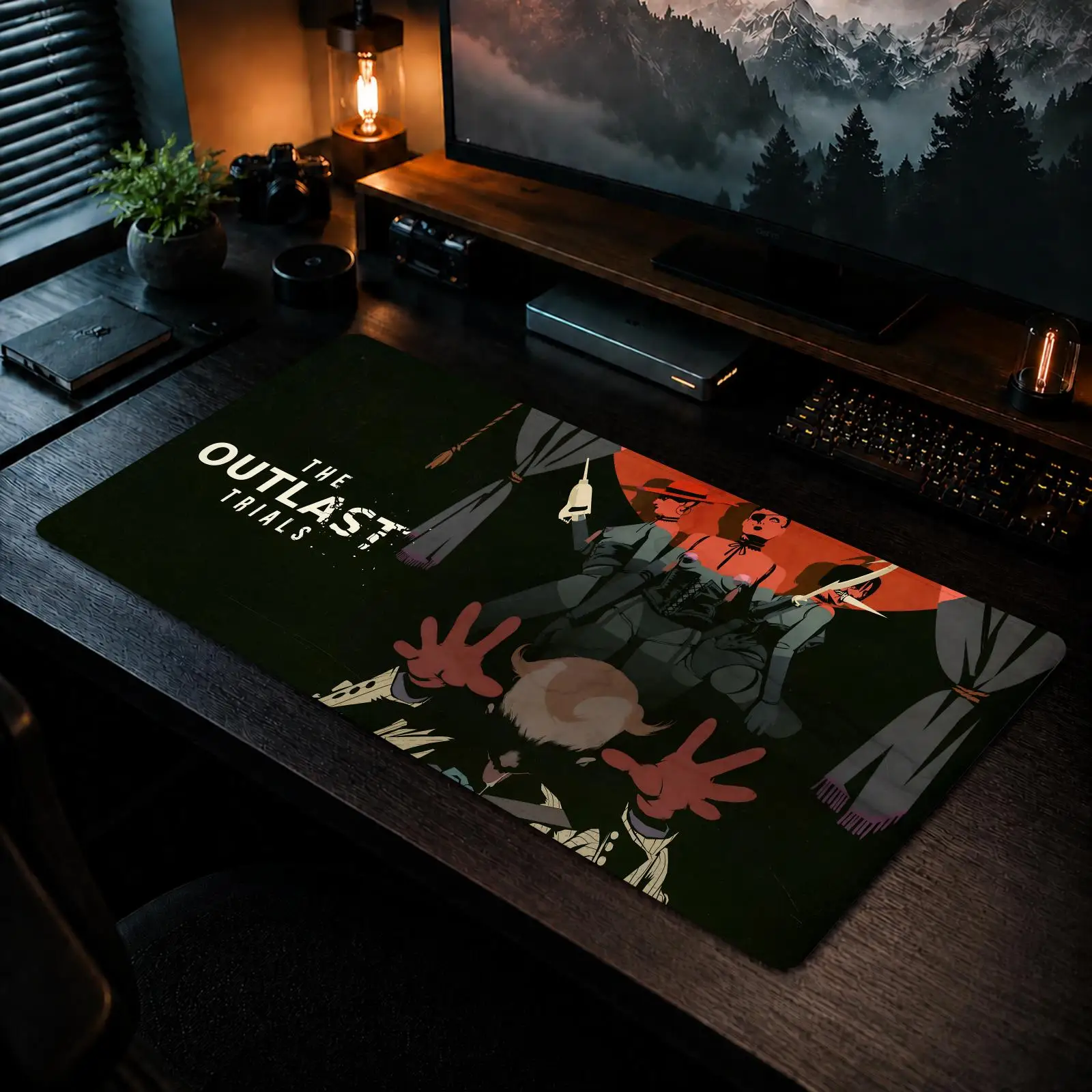 The Outlast Trials Mouse Pad Gaming office Non-slip Desk Mat Diy Mousepad Large Game Keyboard overlock