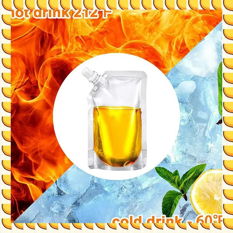 BAAU 100Pcs Portable Transparent Plastic Spout Pouch Plastic Pouch For Liquid Drink Pouch Sealed Packaging Bag
BAAU 100Pcs Portable Transparent Plastic Spout Pouch Plastic Pouch For Liquid Drink Pouch Sealed Packaging Bag