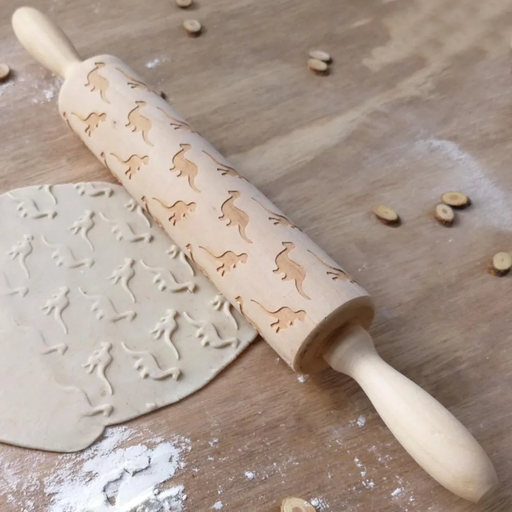 Dinosaur Pattern Wooden For Baking Home Use Non-Slip Handle Embossing Rolling Pin Pizza Pastry Cookie Dough Fondant Rolling Pin
Dinosaur Pattern Wooden For Baking Home Use Non-Slip Handle Embossing Rolling Pin Pizza Pastry Cookie Dough Fondant Rolling Pin