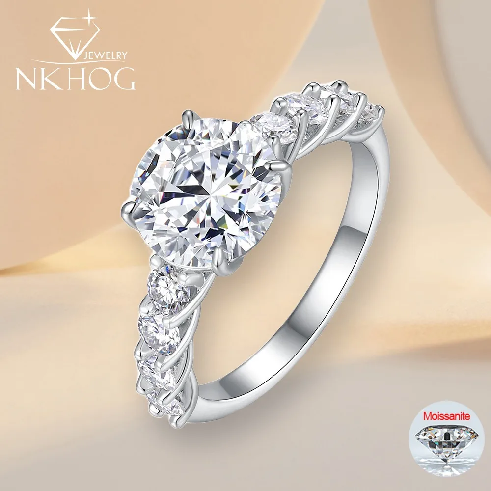 NKHOG 3.8CTTW Real Moissanite Ring For Women Men 925 Sterling Silver Eternity Diamond Band Pass Test 18K Plated Fine Jewelry GRA
NKHOG 3.8CTTW Real Moissanite Ring For Women Men 925 Sterling Silver Eternity Diamond Band Pass Test 18K Plated Fine Jewelry GRA
