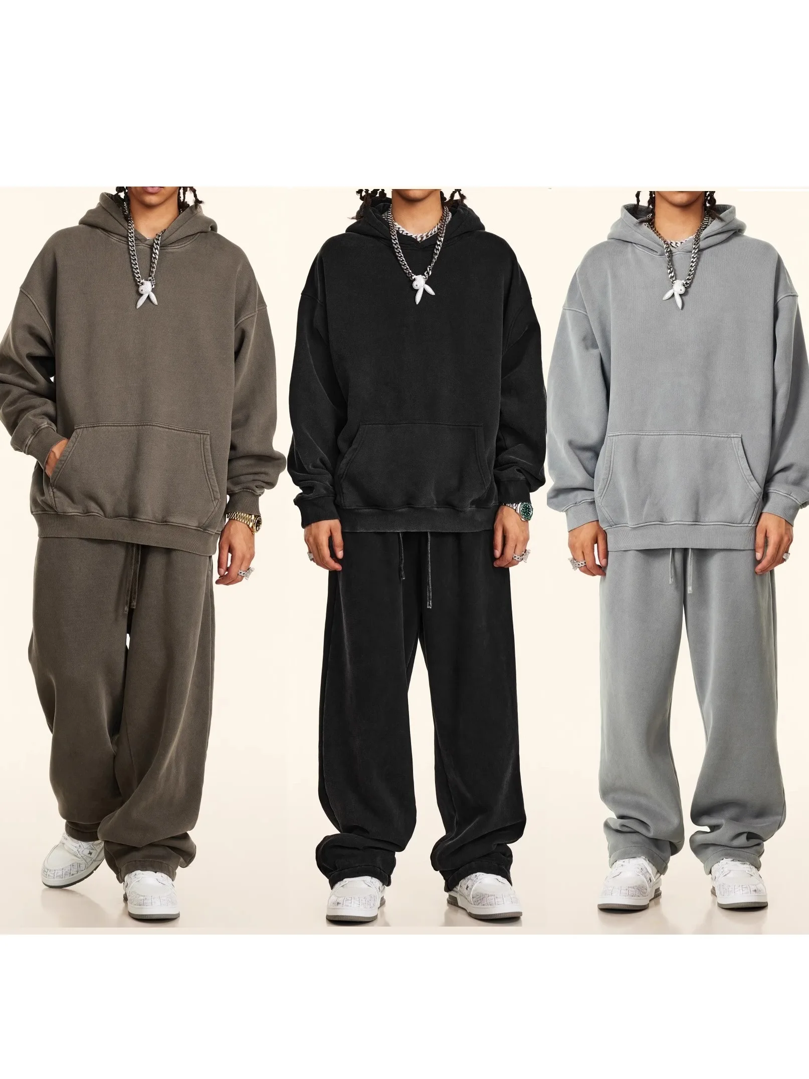 Kanye West American Vintage Fleece Hoodie And Pants Set Men's Winter Casual Sportswear Long Sleeve Long Pants Youth Outfit
Kanye West American Vintage Fleece Hoodie And Pants Set Men's Winter Casual Sportswear Long Sleeve Long Pants Youth Outfit