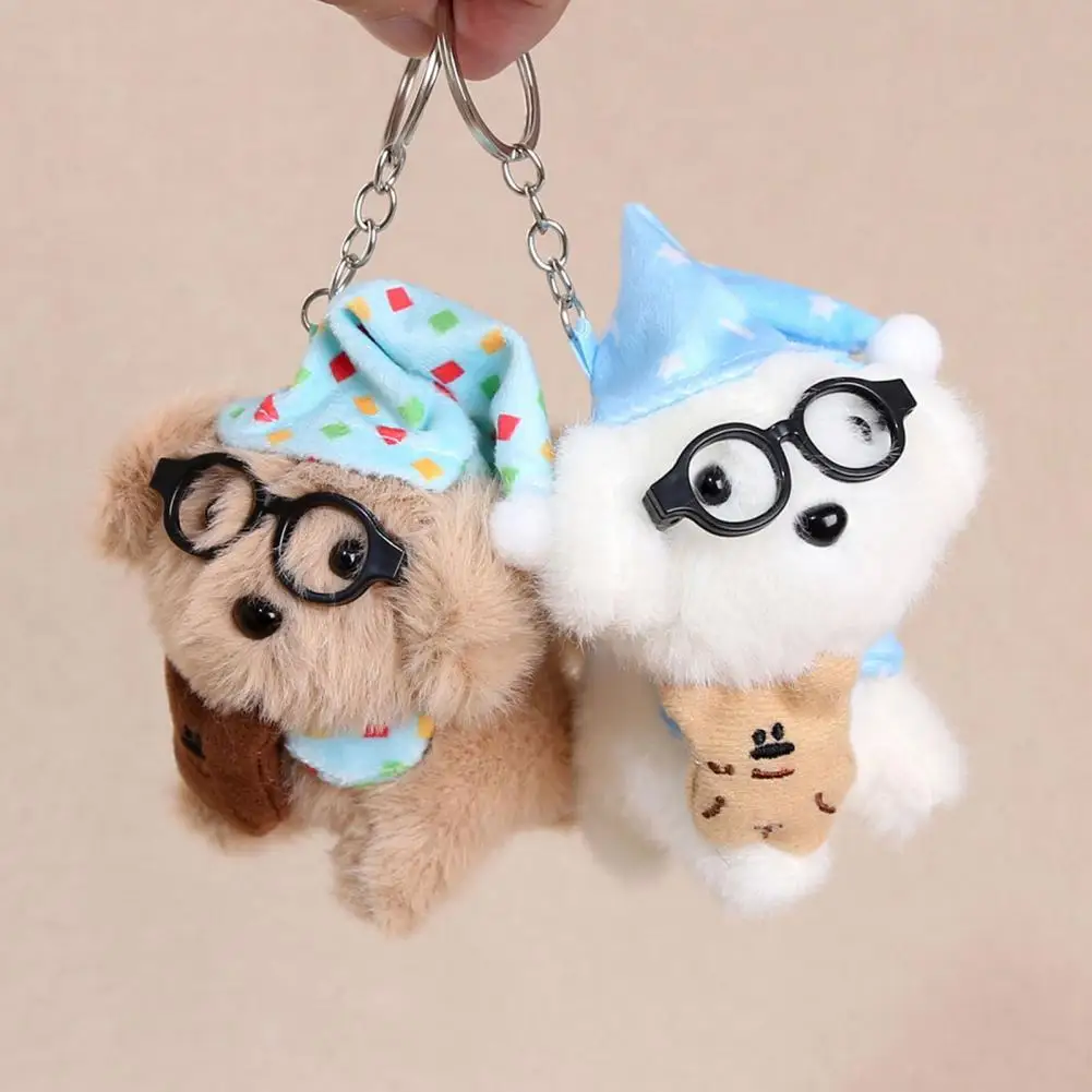 Sleeping Glasses Dog Plush Keychain Cute Puppy Backpack Charm with Wizard Hat & Bib Soft PP Cotton Stuffed Doll Gift 90
Sleeping Glasses Dog Plush Keychain Cute Puppy Backpack Charm with Wizard Hat & Bib Soft PP Cotton Stuffed Doll Gift 90