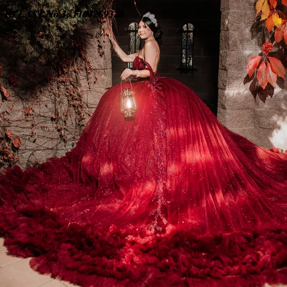EVLAST Customized Shiny Red Quinceanera Dress Ball Gown Sequins Applique Beading Tiered Sweet 16 Vestidos De 15 Anos E3Q723
EVLAST Customized Shiny Red Quinceanera Dress Ball Gown Sequins Applique Beading Tiered Sweet 16 Vestidos De 15 Anos E3Q723