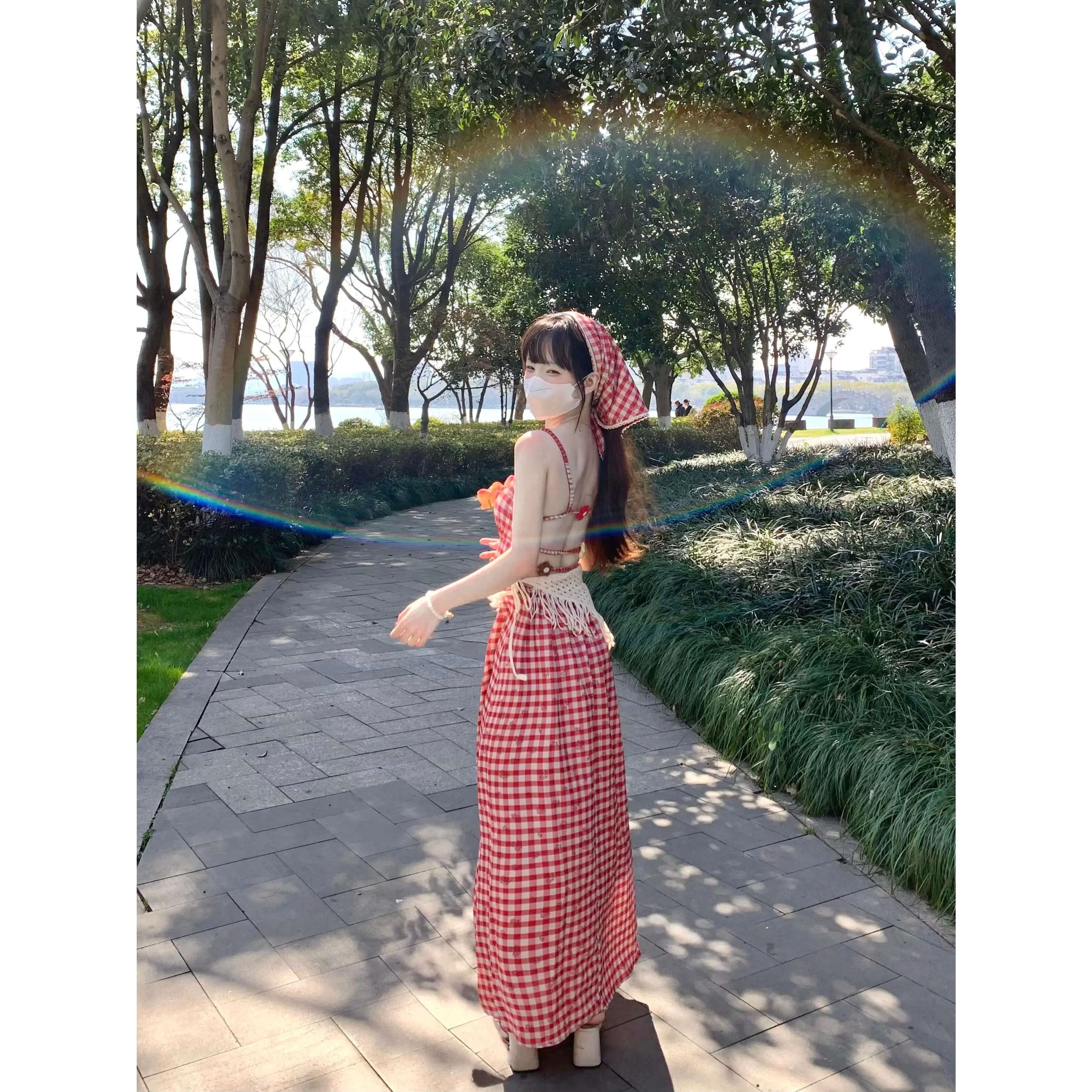 Red Plaid Strapless Dress Women's Holiday Sexy Backless Waist Cinching Slimming Skirt Real Price Real Shot Summer Spring Dress
Red Plaid Strapless Dress Women's Holiday Sexy Backless Waist Cinching Slimming Skirt Real Price Real Shot Summer Spring Dress