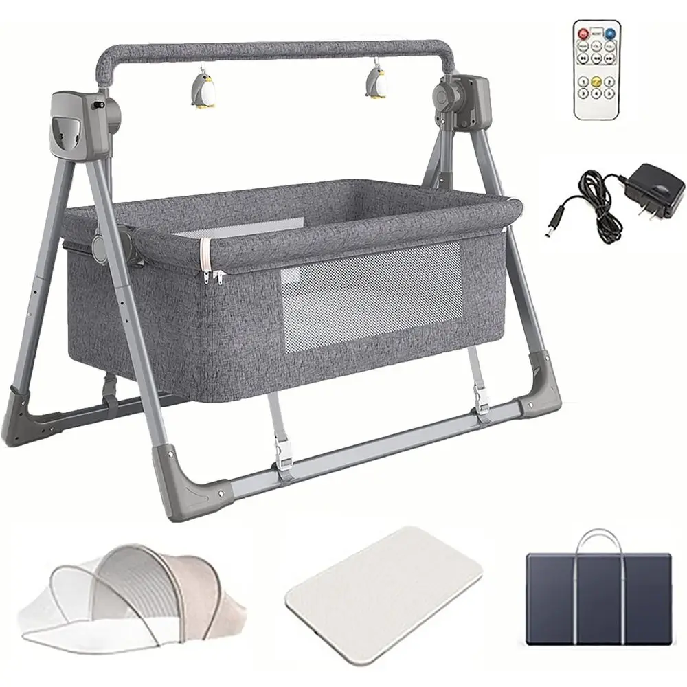 Electric Baby Swing, Rocking Cradle, Adjustable Crib with Automatic Reclining Basket
Electric Baby Swing, Rocking Cradle, Adjustable Crib with Automatic Reclining Basket
