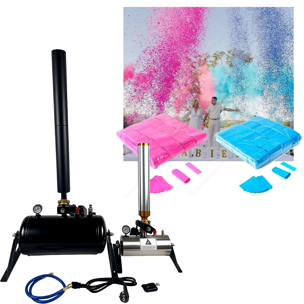 2pcs Remote Control 150W Confetti Machine Wedding Paper Machine for Stage Wedding Colorful Party Cannon Gender Reveal Ideas Deco
2pcs Remote Control 150W Confetti Machine Wedding Paper Machine for Stage Wedding Colorful Party Cannon Gender Reveal Ideas Deco