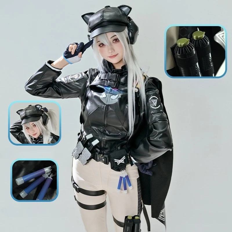 Luna Cosplay Game Delta Force Costume Black Leather Coat Top with Accessories Full Set for Women Role Play Outfit Theme Party
Luna Cosplay Game Delta Force Costume Black Leather Coat Top with Accessories Full Set for Women Role Play Outfit Theme Party